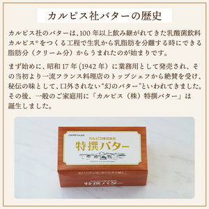 カルピス(株)特撰バター（450g×2本）【有塩】014-015