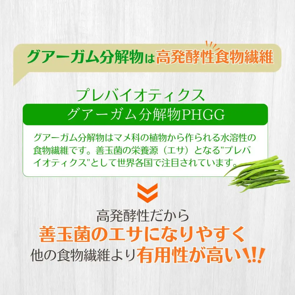 TVで話題！ グアーガム分解物　サンファイバー【パック】180g【発酵性食物繊維 食物繊維 シンバイオティクス 医療 介護 安心 無味無臭 グアーガム分解 四日市市】