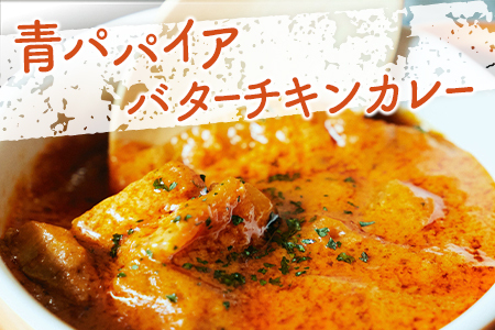 ［お試し］青パパイアカレー2種セット（グリーンカレー＆バターチキンカレー）ポスト投函【P7】