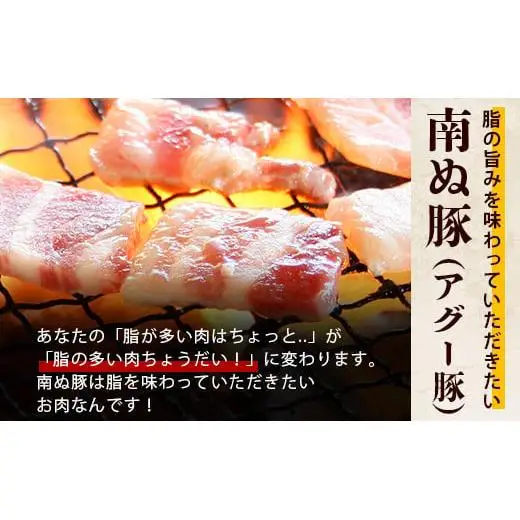 やえやまファームのアグー豚(F1種) 南ぬ豚 焼肉用 食べくらべセット　E-31-1