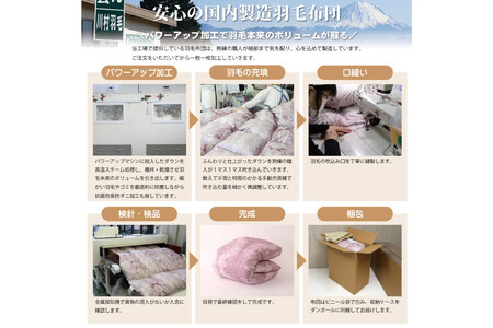 【春秋用】 羽毛布団 シングル 合掛け 中厚  ( エリーヌ 赤 柄 )｜[川村羽毛 山梨県 韮崎市 20743618]