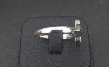 Small cross ring スモール クロス リング ｜ 指輪 シンプル な クロス の リング 普段使い しやすい モチーフ シルバー アクセサリー 十字架 925 ハンドメイド 選べる サイズ ジュエリー シンプル プレゼント 年末年始 お中元 お歳暮 内祝い 快気祝い