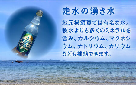 【全3回定期便】天然水サイダー ヨコスカブルー10本セット （340ml瓶×30本）地サイダー 天然水 ミネラルウォーター 国産 人気  サイダー  炭酸 横須賀【有限会社たのし屋本舗】 [AKAE014]