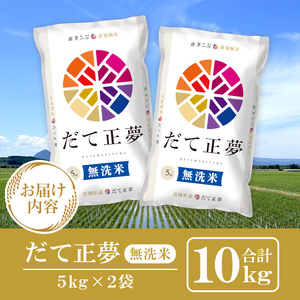 【令和7年産】宮城県産 だて正夢 無洗米 10kg お米 おこめ 米 コメ 白米 ご飯 ごはん 伊達 だてまさゆめ おにぎり ブランド米 10kg【株式会社パールライス宮城】ta340