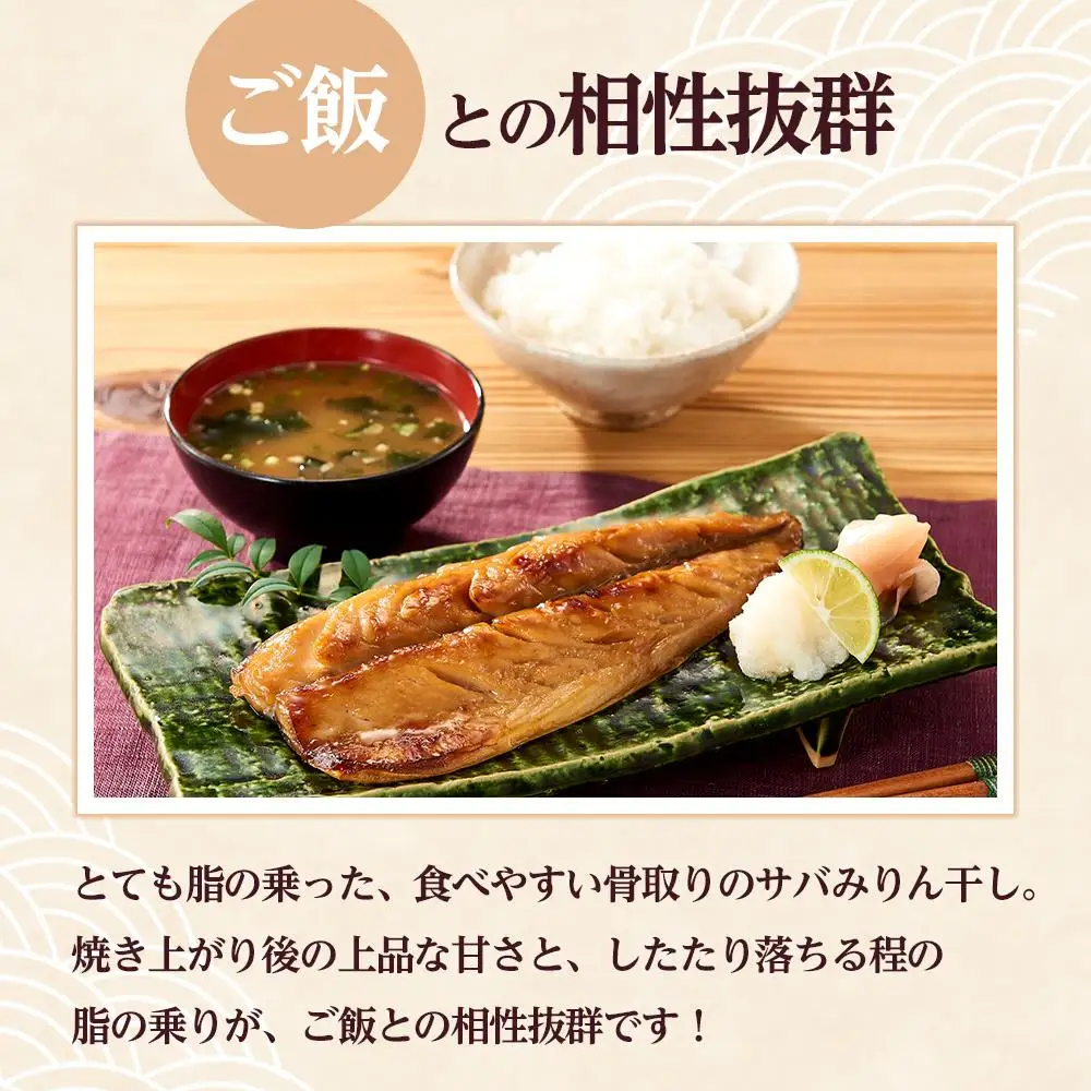 骨取り！ 脂の乗ったサバみりん干し 2枚×5パック 【干物 サバ】