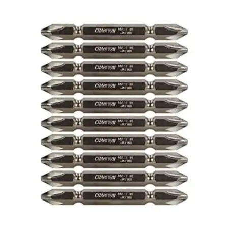 チャンピオンツール　シルバー 両頭ビット +2×65 10本組 プラス マグネット付き_雑貨   _【配送不可地域：沖縄県】【1443906】
