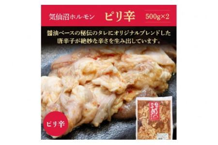 亀山印 気仙沼ホルモン ピリ辛味 500g ×2 [気仙沼市物産振興協会 宮城県 気仙沼市 20565247]