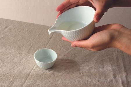 【美濃焼】 さざなみ 片口小鉢 200ml 3色セット 白 青白 ブルーグレー 瑞浪市 / JS企画 小田陶器 皿 お皿 プレート 食器 小鉢 鉢 [AZAZ094]