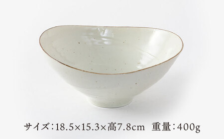 【美濃焼】リップル 変形ボウル 2点セット【山正各務陶器】366039　食器 プレート 皿 鉢 ボウル カレー皿 パスタ皿 白 ホワイト 青 ブルー ネイビー ギフト 送料無料[MFW015]