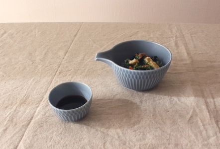 【美濃焼】 さざなみ お猪口 ブルーグレー 4個セット 瑞浪市 / JS企画 小田陶器 猪口 [AZAZ129]