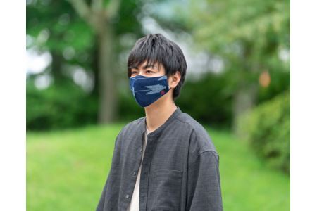 備後絣　矢絣　立体美マスク　レギュラー　女性サイズ　2枚組 No.348