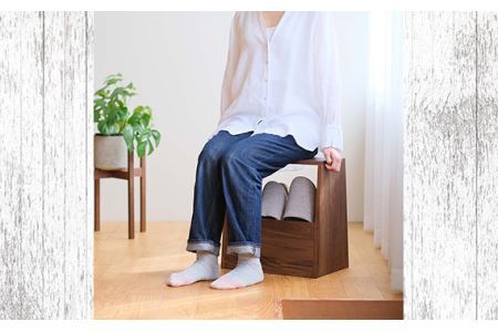 府中家具　スツールにもなる収納ラック　オーク No.616-02