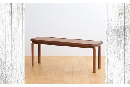 府中家具　COCCO Bench　ウォールナット　生地：ディープブルー No.658-11