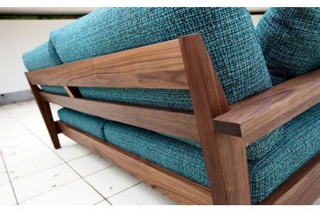 （ウォールナット）AUTHENTICITY FINE SOFA RE M（モカ） No.863-04