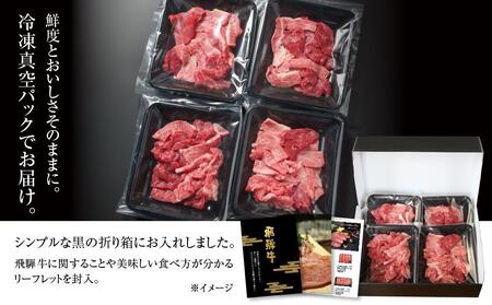 訳あり 飛騨牛 焼肉 切落とし 600g（150g×4パック） 冷凍真空パック | 肉 牛肉 焼肉 小分け 人気 おすすめ ギフト お取り寄せ【飛騨高山ミート MZ014】