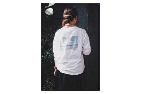 いわき市発D2Cブランド「yourmood」　NEWSTANDARD　ロングスリーブTシャツ　WHITE_M