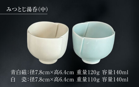 【美濃焼】青白磁・白瓷 小皿・湯呑 セット【快山製陶所】食器 プレート 湯呑み 湯飲み 小皿 ケーキ皿 ティータイム おもてなし ペア 夫婦 カップル ホワイト ブルー 白 水色 青 手彫り 伝統 文化財 美しい おしゃれ ギフト プレゼント 贈り物 送料無料 [MBG010]