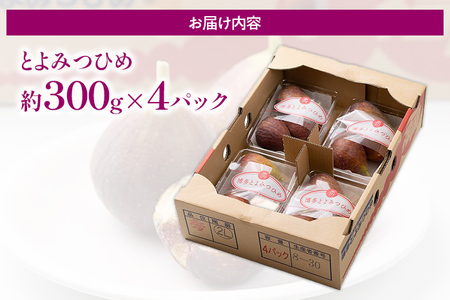 福岡県産ブランド無花果「とよみつひめ」(約300g×4パック)