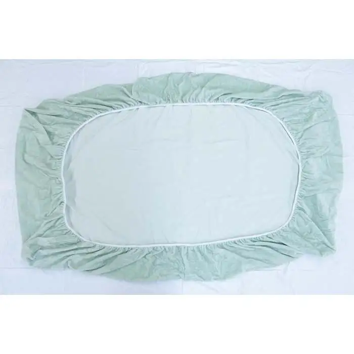 【グリーン】シール織 綿ボアBOX(ベッド用）シーツ 松岡織物株式会社