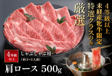 【PRキャンペーン対象】近江牛 しゃぶしゃぶ 肩ロース 500g 【AF06W】 牛肉 近江牛