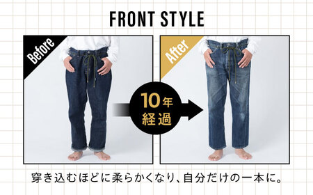  【大きいサイズ】受注生産 ジーンズセルビッチデニム 日本製 ジーパン デニム パンツ アメカジ メンズ ファッション ハンドメイド 47KIBATA アトリエフロート 糸島市 / atelier FLOAT [AAF004] 