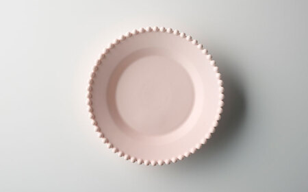 【美濃焼】ティアラ ケーキ プレート マットピンク 2枚セット【Primitive陶舎花＊花】食器 深皿 ケーキ皿 デザートプレート 写真映え 洋風 ヨーロッパ風 カフェ風 かわいい おしゃれ [MFZ012]