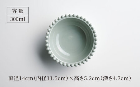 【美濃焼】ティアラ ボウル＆ソーサー アッシュグレー 2客セット【Primitive陶舎花＊花】食器 皿 鉢 受皿 プレート フルーツボウル サラダボウル スープボウル ティータイム 写真映え 洋風 ヨーロッパ風 カフェ風 かわいい おしゃれ [MFZ020]