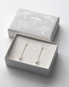 HARIO ネックレス＆ピアス セット「イイダ傘店 アジサイ グレー」シリーズ［HAII-AG-N］［HAII-AG-P］｜ HARIO ハリオ _DL14