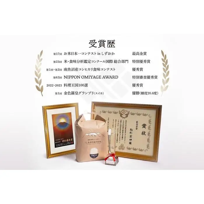 【定期便】【令和7年産】2kg×12ヶ月　厳選こだわり南魚沼産コシヒカリ「こまがた農園のお米」【定期便 銘柄米 ブランド米 精米 こしひかり コシヒカリ 魚沼産 新潟米 産地直送 お米 米 こめ コメ ご飯 御飯 ごはん】