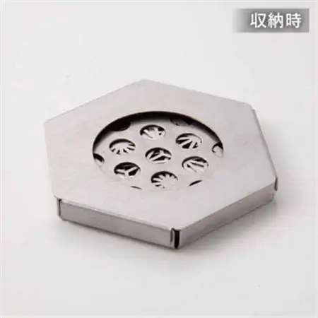 クッカーとしても!おうちでアウトドア気分が味わえるアロマ台【麻の葉】_雑貨   _【1417483】