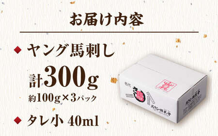 ヤング馬刺し 計300g＋タレ小 熊本馬刺し[ZBL012]
