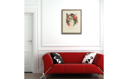 【名嘉睦稔】リトグラフ作品「花冠（カカン）」