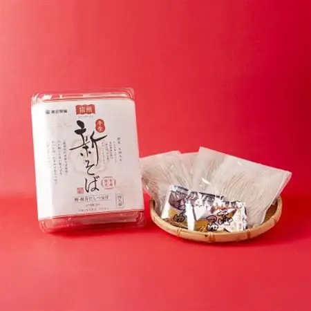 【年越そば予約12月発送】渡辺製麺の信州そば 新そば4人前つゆ付き×1個 常温 信州八ヶ岳より_そば 蕎麦 ソバ 新そば 信州そば ご当地 小分け 個包装 便利 備蓄 半生 常温 人気 簡単調理 国産 長野県 季節限定 製麺 つゆ付き 年越しそば 保管_【1448485】