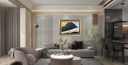 富士山溶岩パワーアート「開運黒富士と昇雲」 絵画 アート