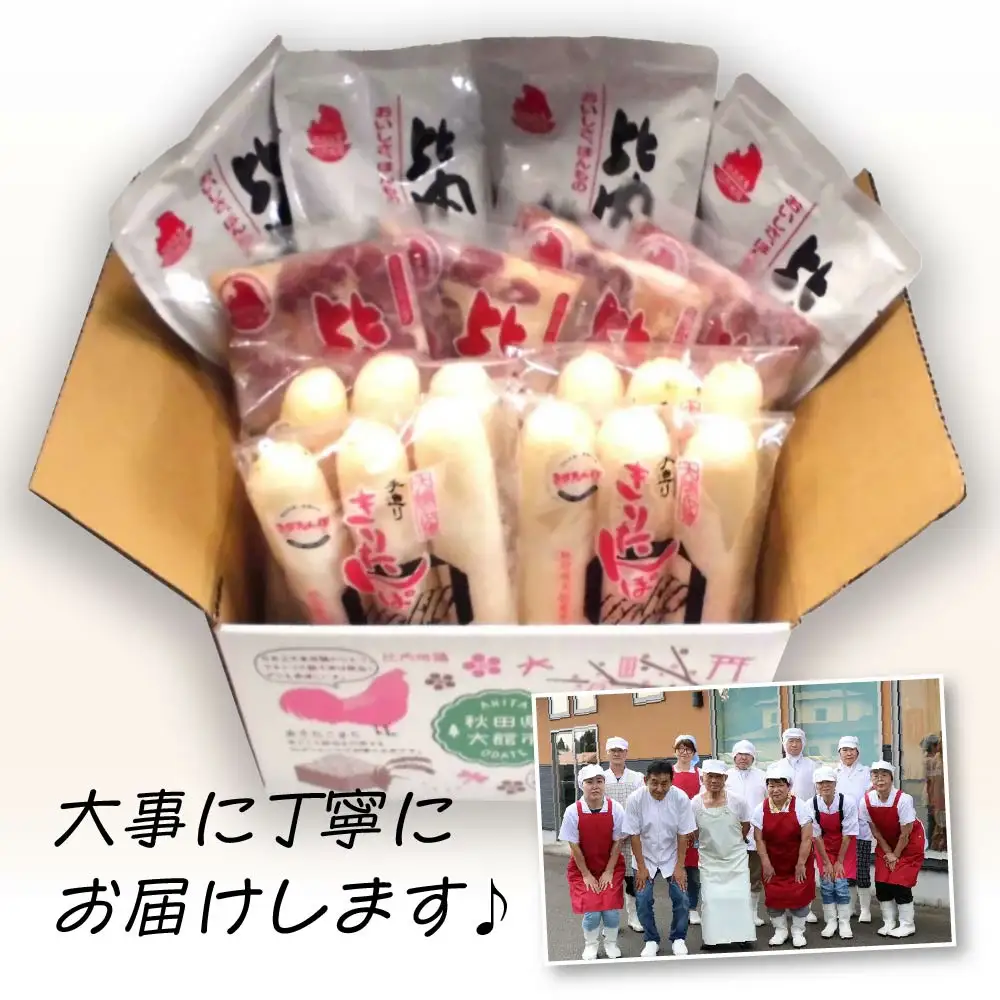 100P1251 冷凍野菜なし手造りきりたんぽセット 4人前