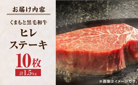 くまもと黒毛和牛 ヒレステーキ 計1500g（10枚）【馬刺しの郷 民守】熊本県産 九州産 和牛ヒレステーキ  [ZBL025]