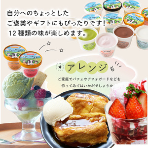 松本牧場アイス定期便（12個入り×2回）／ ジェラート アイスクリーム【Z060】