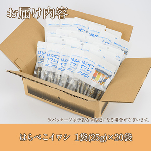 はらぺこイワシ20袋セット(25g×20袋)海産物 いわし 鰯 おつまみ おかず【下園薩男商店】akn086-15