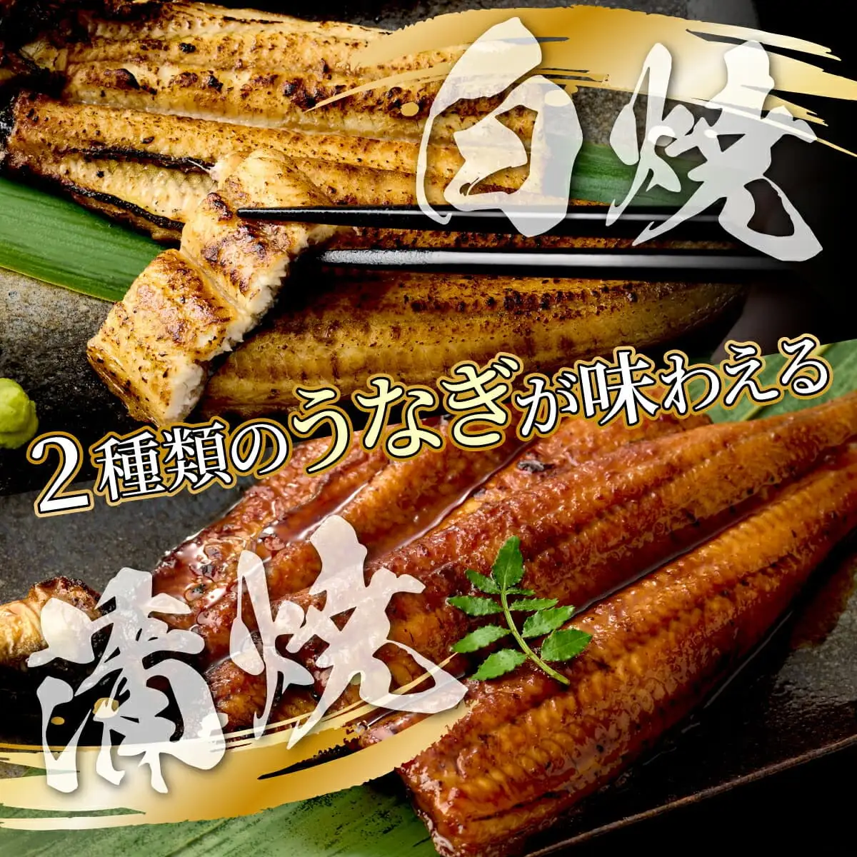 国産うなぎ蒲焼 白焼 2尾（約190g×2）【hn089】