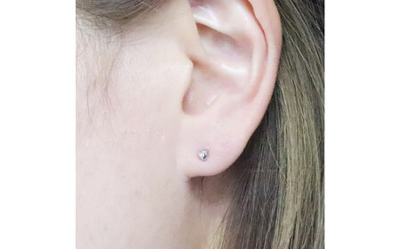 プラチナ 3㎜ ハートピアス  山梨 プラチナ ピアス シンプルピアス PT900 プラチナ900 ジュエリー アクセサリー 山梨県 甲斐市 BQ-33