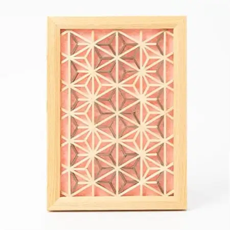 よしの組子スタンド麻の葉繋(紅梅色)_雑貨     雑貨・日用品  家具・インテリア _【1439244】