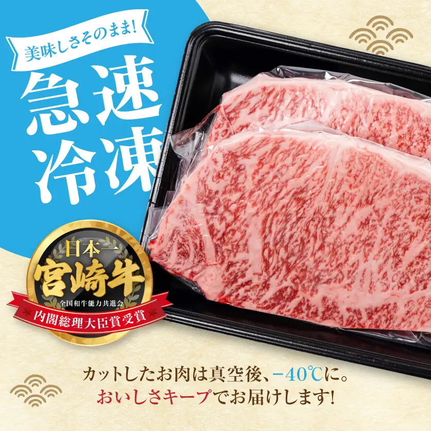宮崎牛サーロインステーキ200g×2枚〔18-4201〕_(都城市)
