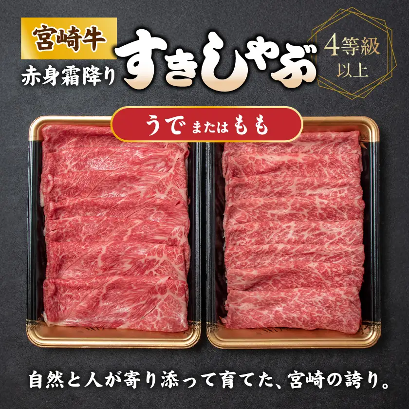 宮崎牛【赤身霜降り】すきしゃぶ700g〔17-6507〕_(都城市)