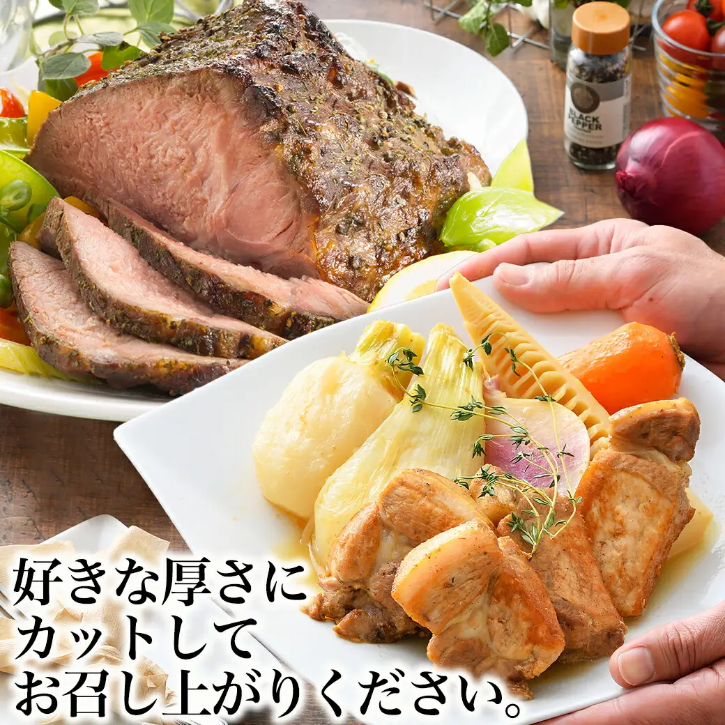 「おさつポーク」ブロック3.5kgセット_AC-1402_(都城市) 宮崎県産豚肉 ブロックカットセット ブランドポーク もも ステーキ モモブロック ヒレブロック バラブロック ロースブロック BBQ