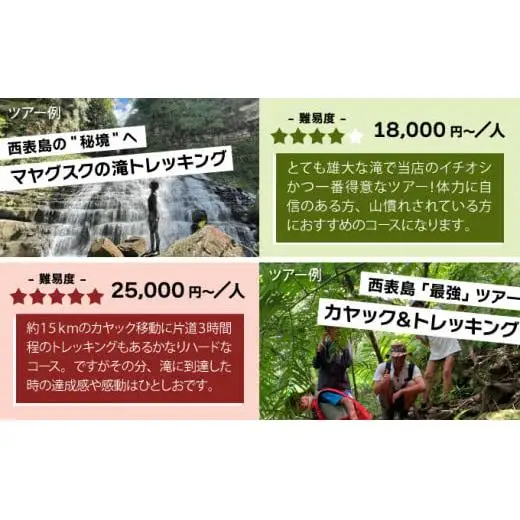 西表島 アクティビティ ツアーチケット 15,000円 