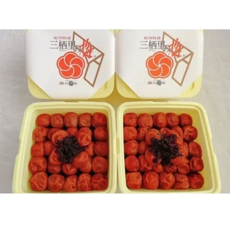 紀州南高梅　三栖里の梅（塩分10%）　4kg(2kg×2個）  / 田辺市 紀州南高梅 南高梅 梅干し 梅干 梅  肉厚 お米 おにぎり 焼酎 梅酒 健康 【ske041-2】
