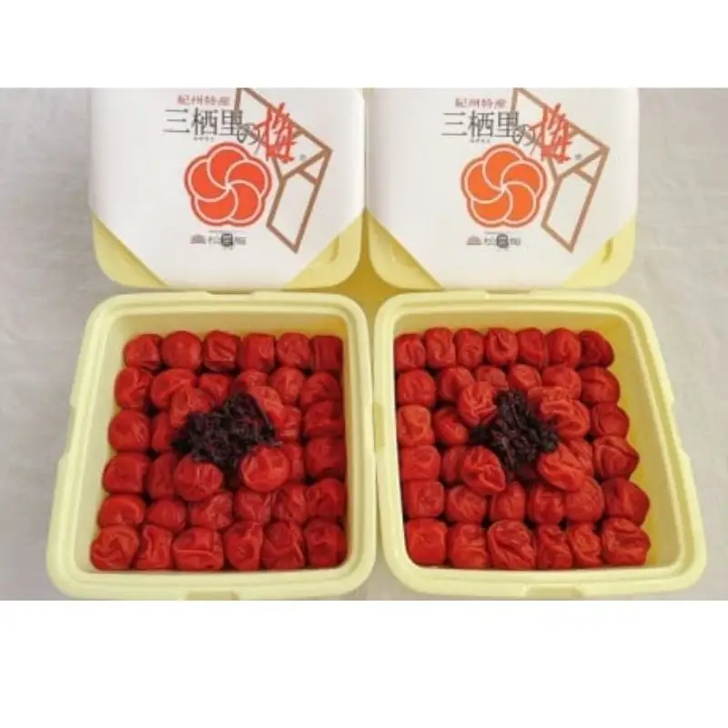  紀州南高梅　しそ梅（塩分13%）　4kg(2kg×2個） / 田辺市 紀州南高梅 南高梅 梅干し 梅干 梅  肉厚 お米 おにぎり 焼酎 梅酒 健康 【ske044-2】