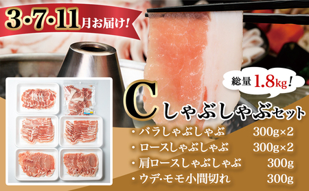 「きなこ豚」定期便(10ヶ月)_T80（10）-1201_(都城市) 豚肉 ブランド豚のお肉を10ヶ月間毎月お届け ブランドポーク しゃぶしゃぶ とんかつ 焼き肉など
