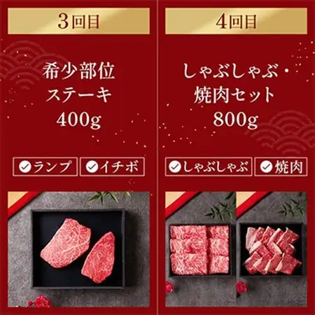 【毎月定期便】和牛セレブの神戸牛定期便「エコノミークラス」全4回【配送不可地域：離島】【4005279】