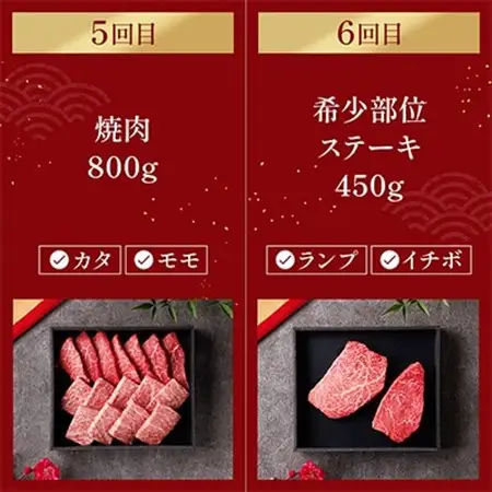 【毎月定期便】和牛セレブの神戸牛定期便「ビジネスクラス」全6回【配送不可地域：離島】【4005280】